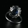 Beautiful Art Deco Sapphire & Diamond Ring - Platinum Image 8