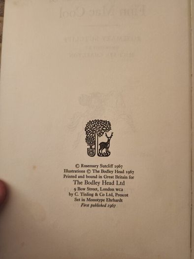 The Heigh Deeds Of Finn Mac Cool. By Rosemary Sutcliff. First Edition Hardback 1967. In Good Condition.35.