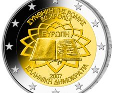 Greece 2 Euro Commemorative Coin 2007 - Treaty of Rome. Uncirculated.