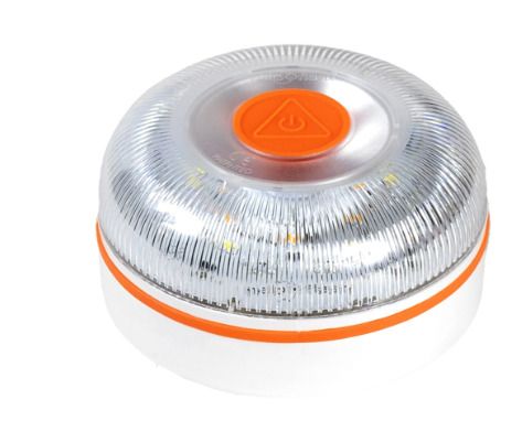 BRAND NEW standalone emergency light, v16 hazard presenter signal, approved, DGT regulations + Hammer + vest