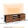 TV Stand Cabinet, TV Unit with 5 Drawers, 140 cm, Brown TV Console Table with Storage Organizers, Entertainment Center with Open Shelf for Living Room, Bedroom Image 6