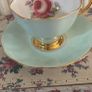 Vintage Royal Albert Turquoise & Rose Duo Image 7