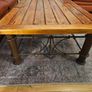 Coffee table, solid wood and wrought iron Image 4