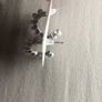 silver colour Earrings with pearl detail Image 3