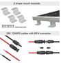 200W, 12V Solar Panel Kit with 20 A Solar Charge Controller and 5 m Solar Cable and Z Mounts for RV Boat Motor-home Image 7