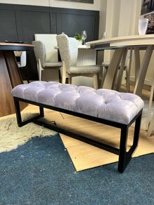 SALE! Metal frame bench velvet seat