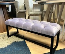 SALE! Metal frame bench velvet seat