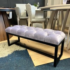 SALE! Metal frame bench velvet seat
