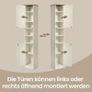 Tall Narrow Storage Cabinet White Slim Bathroom Cupboard Tall Boy Image 3