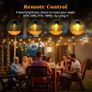 NEW SALE | Solar Festoon Lights Outdoor,29.5Ft Remote Control Solar String Lights Waterproof with 8 Modes 20 LED Shatterproof Bulbs for Garden, Gazebo, Patio, Party Image 4