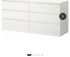 MALM Chest of 6 drawers, white, 160x78 cm WHITE