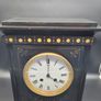 Large Antique Slate Clock With Bell 19th Century Clocks Image 3