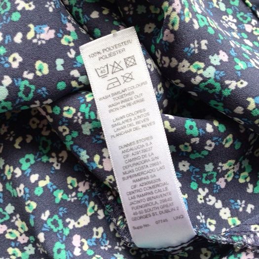 Ladies Gallery Navy blue floral print blouse top size 8 includes postage