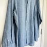 NEW F&F Mens 3XL Blue 100% Cotton Grandad Collar Shirt Image 3