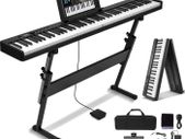 88 Keys Foldable Piano Keyboard, Bluetooth & MIDI, Portable Digital Electronic