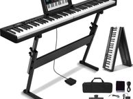 main image for ad 88 Keys Foldable Piano Keyboard, Bluetooth &amp; MIDI, Portable Digital Electronic