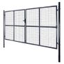 Mesh Garden Gate Galvanised Steel 289x175 cm Grey Image 2