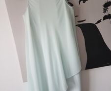 TED BAKER Asymmetrical Hem Drape Cocktail Dress