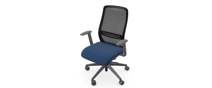 NV High Back Swivel Mesh Chair Grey Frame with adjustable arms