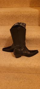 Real leather ladies cowboy boots