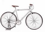Martello Brooklyn Silver Fixie Single Speed Bike