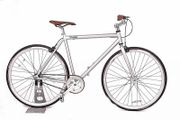 Martello Brooklyn Silver Fixie Single Speed Bike