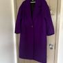 New Zara oversized wool mix coat in deep purple Image 8