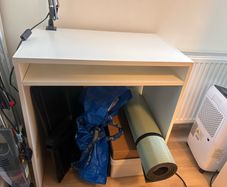 TOGETHER OR CAN BE SOLD SEPARATELY: IKEA desk, lamp, and desktop storage and organisation
