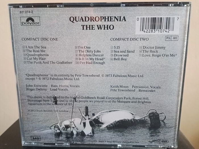 The Who Quadrophenia 2 CD Album