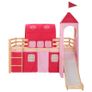 Childrens Loft Bed Frame with Slide & Ladder Pinewood 208x230cm Image 4