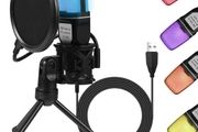 Portable USB Microphone RGB Microfone Condensador Wire Gaming Mic for Podcast Recording Studio Streaming Laptop Desktop
