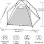 Tent, 2-4 Man Tent for Camping, Easy Setup Lightweight Two Doors PU3000mm Waterproof Dome Tent, Windproof Instant Outdoor Tent Suitable for Traveling, Beach, Camping, Hiking, Mountaineering Image 2