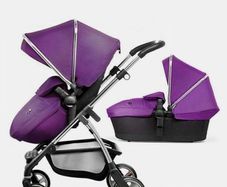 Purple silver cross  pram