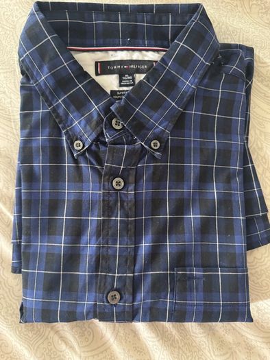 Tommy Hilfiger Blue Plaid Shirt XL