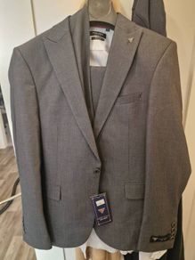 Slim fit Mens wool suit 2xl