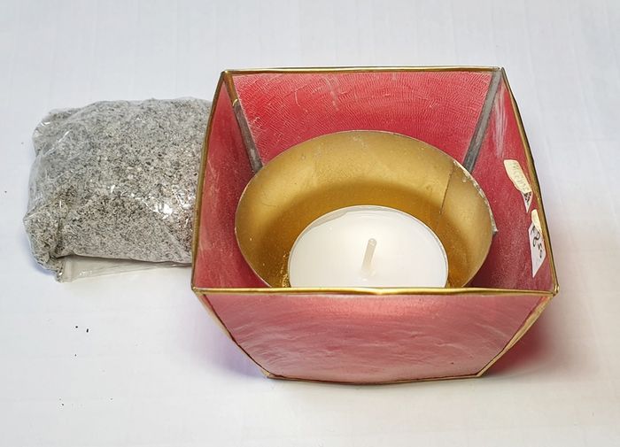 CLEARANCE Incense Burners for resin and charcoal in shell or metal candle holders with sandbag