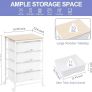 Multipurpose Storage Drawer Unit with Lockable Wheels, Utility Rolling Storage Cart for Home Office Classroom, Bright White Image 3