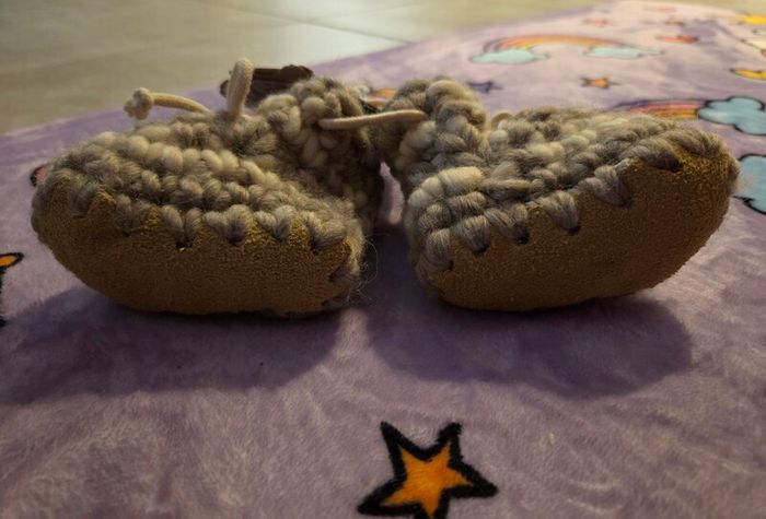 Newborn, With Tags Padraig Cottage 100% Sheeps Wool Baby Slippers