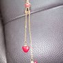 Nice red love heart long necklace Image 4