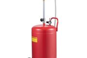 Waste Oil Drain Tank 80 L Portable Oil Drain Air Operated Drainer Oil Change, Oil Drain Container, Fluid Fuel Transfer Drainage Adjustable Funnel Height, with Pressure Regulating Valve