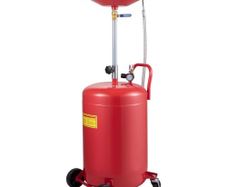 Waste Oil Drain Tank 80 L Portable Oil Drain Air Operated Drainer Oil Change, Oil Drain Container, Fluid Fuel Transfer Drainage Adjustable Funnel Height, with Pressure Regulating Valve