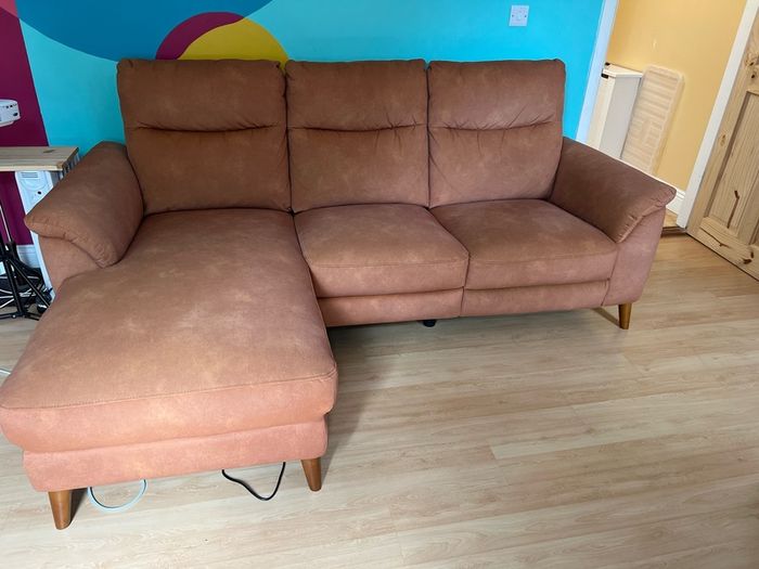 Corner Chaise Sofa with electrical recliner