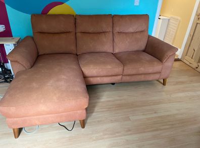 Corner Chaise Sofa with electrical recliner