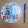 50th Birthday Badge (large) Image 3