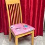 Solid Wooden Dining Chair with Newly Covered Seat Image 3