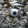 Vintage Ladies or Gents 1960s Sapphire & Diamond Ring Image 3
