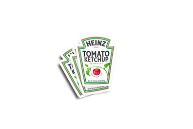 Heinz Tomato Ketchup Label Glossy Stickers 2-Pack