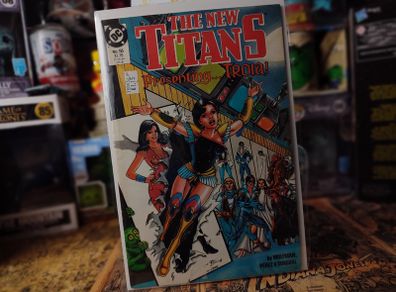 The New Titans ! Issue #55 ! Presenting Troia ! Copper Age Comic from 1989 ! by DC Comics !