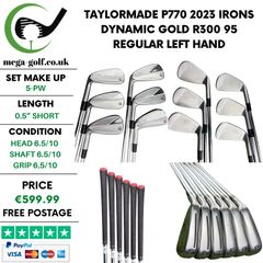 Taylormade P770 2023 Irons / 5-Pw / Dynamic Gold R300 95 Regular / Left Hand