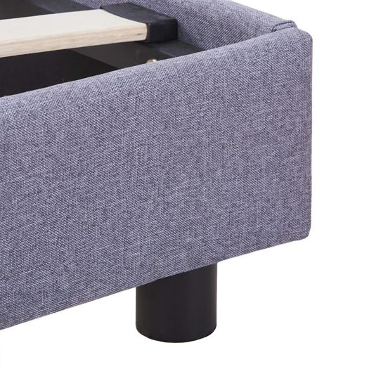 Bed Frame Light Grey Fabric 150x200 cm